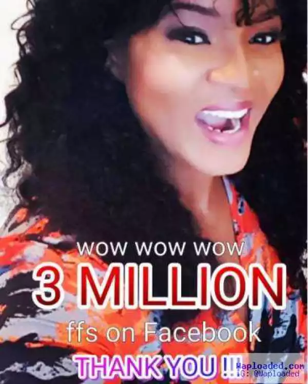 Nollywood Hottest Actress, Omotola Jalade Hits 3million Followers On Facebook, Celebrates It
